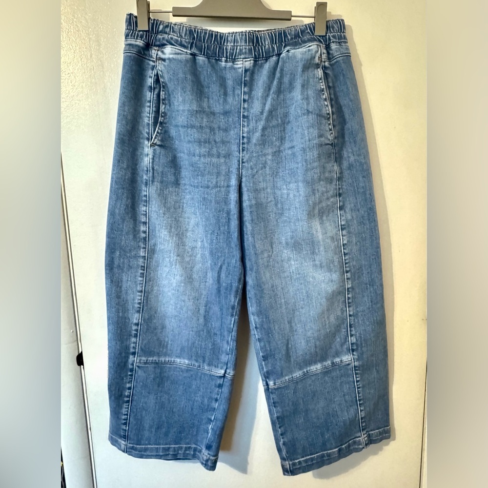 Anthropologie Izzie Relaxed Pull-on Barrel Jeans